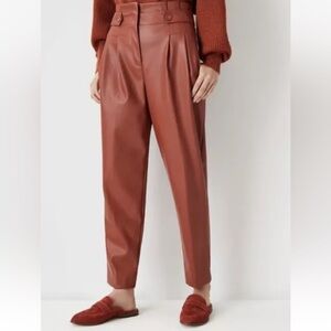 Ann Taylor Faux Leather Paper Bag Pants